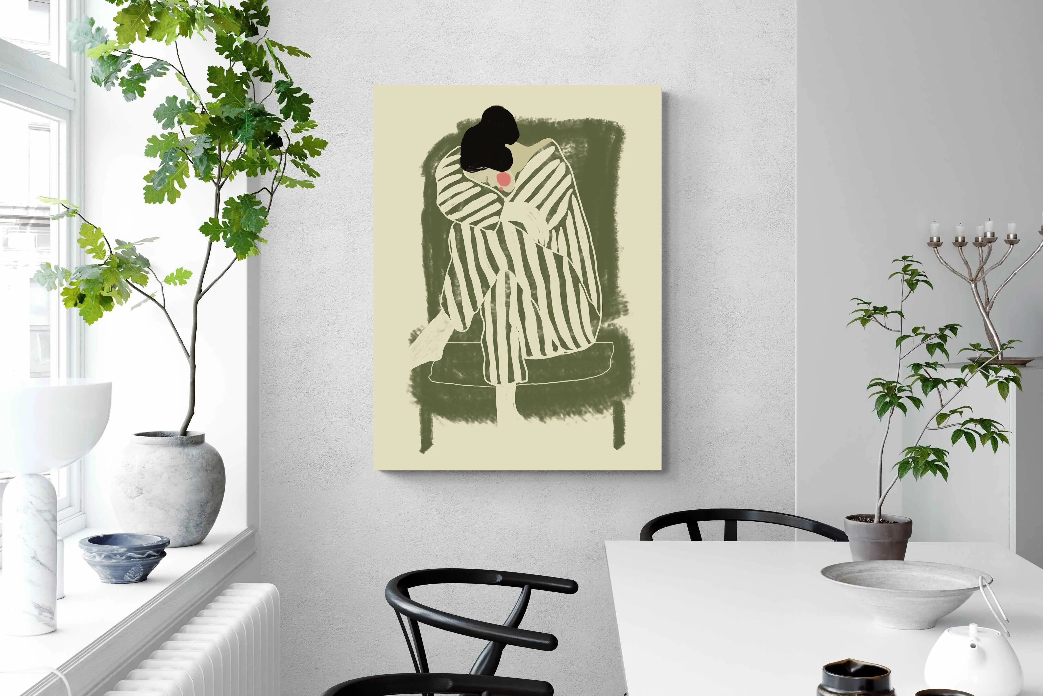 Girl in Sage Chair