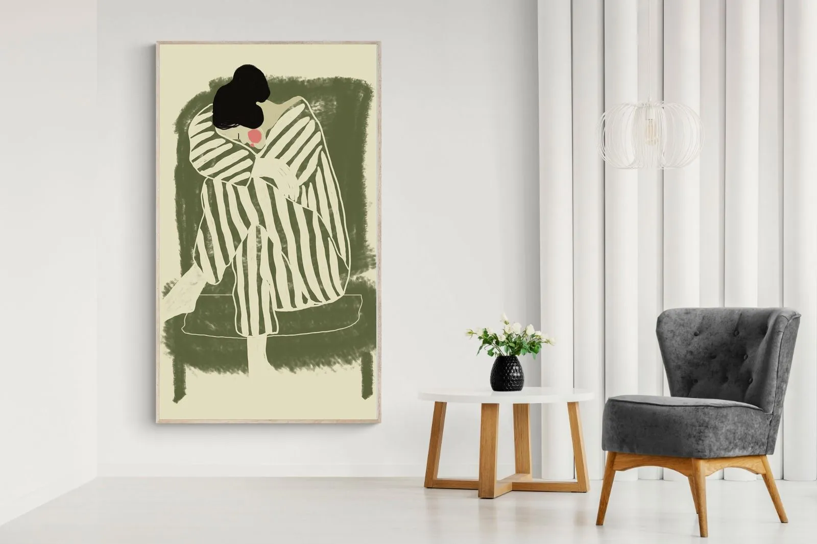 Girl in Sage Chair