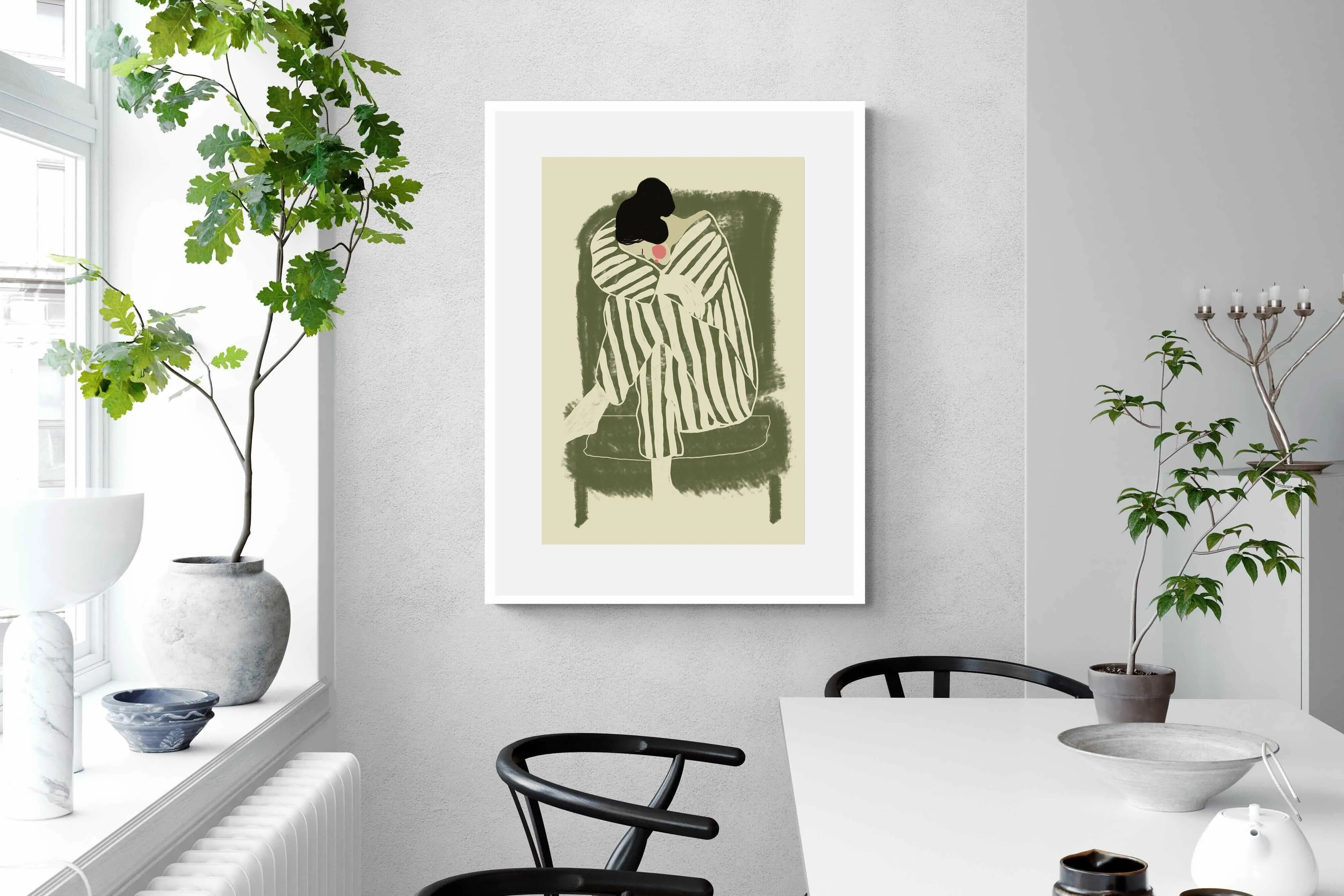 Girl in Sage Chair
