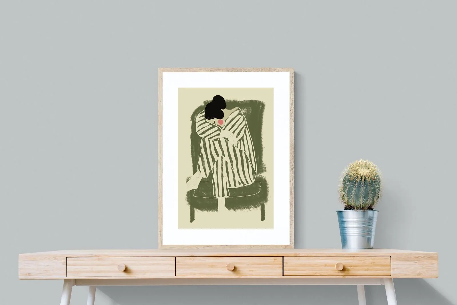 Girl in Sage Chair
