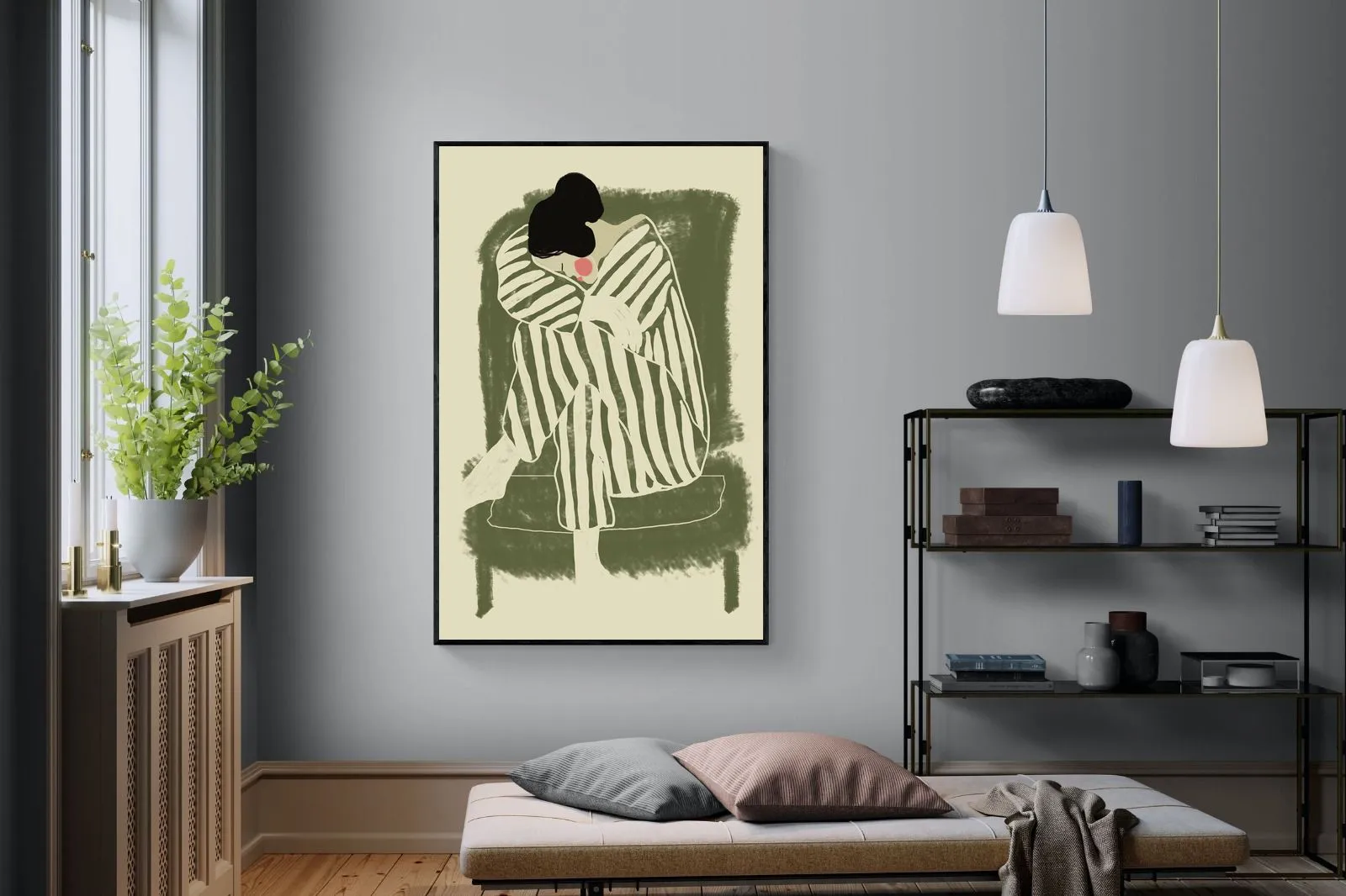 Girl in Sage Chair