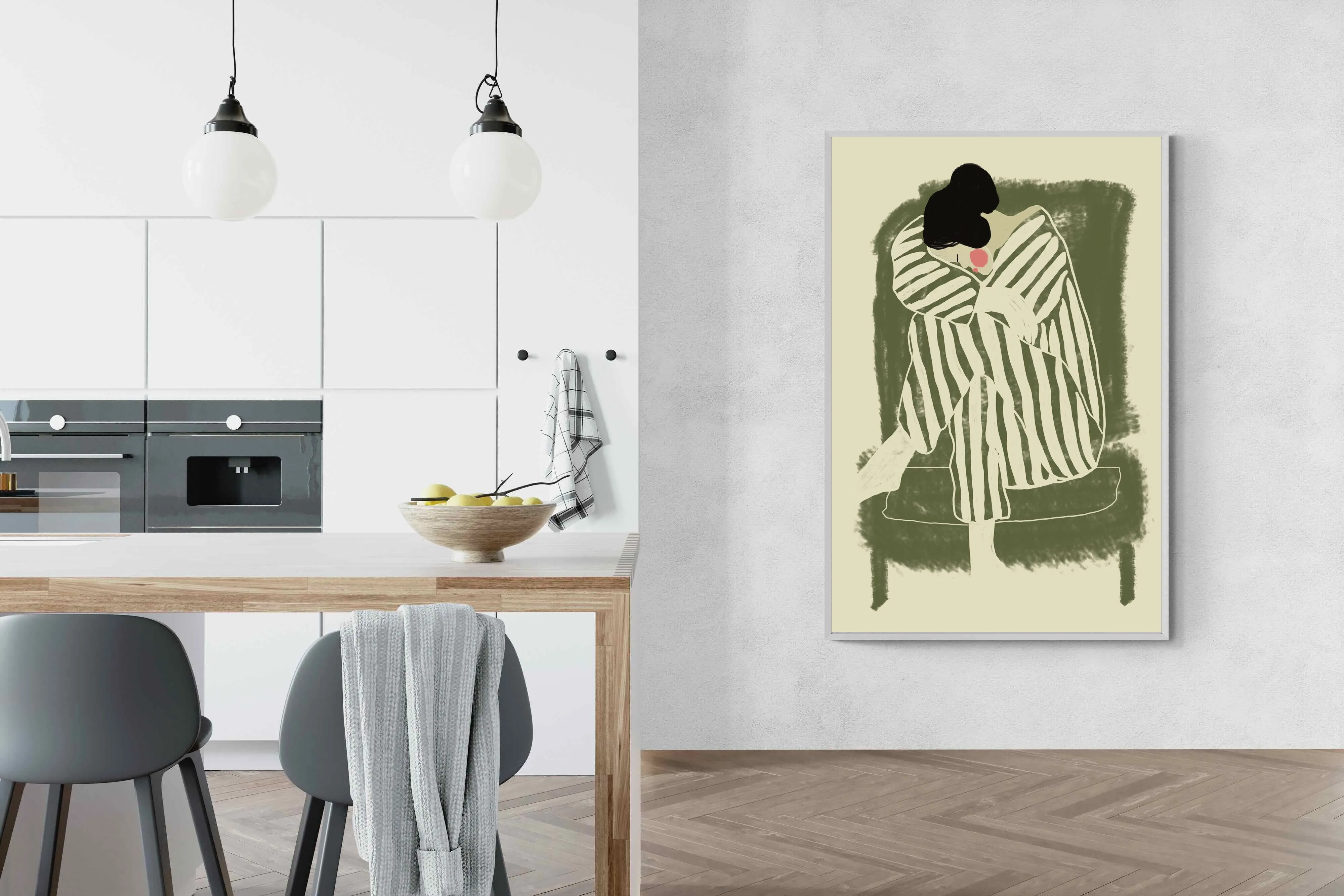 Girl in Sage Chair