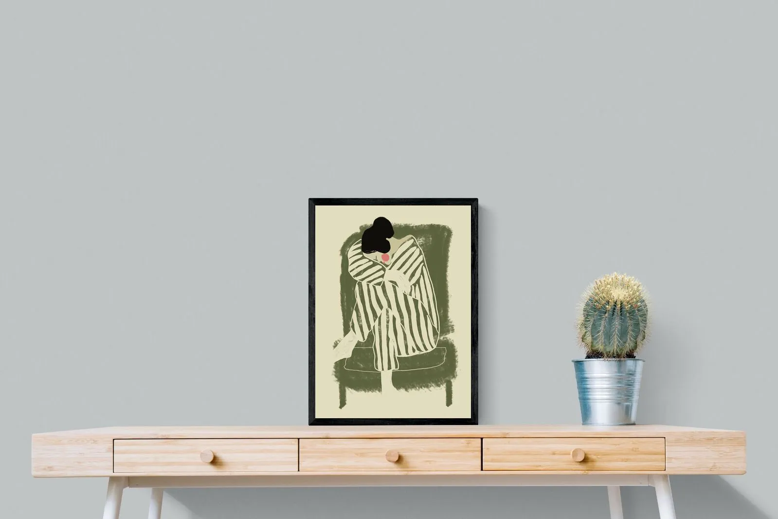 Girl in Sage Chair