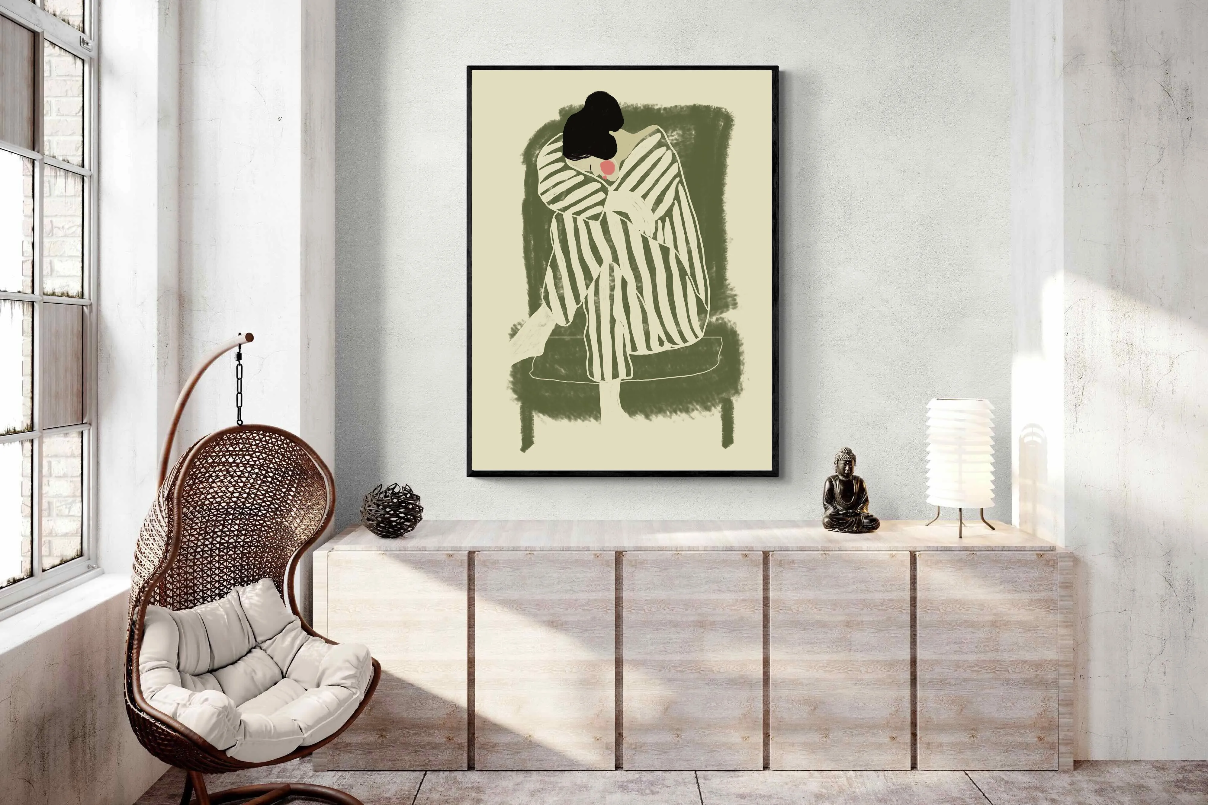 Girl in Sage Chair