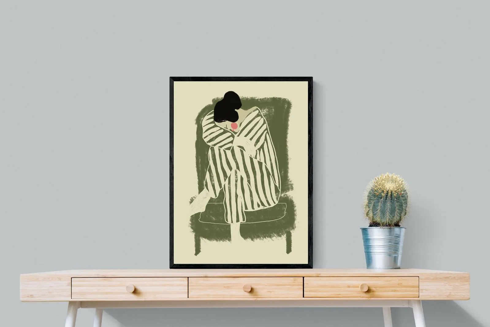 Girl in Sage Chair