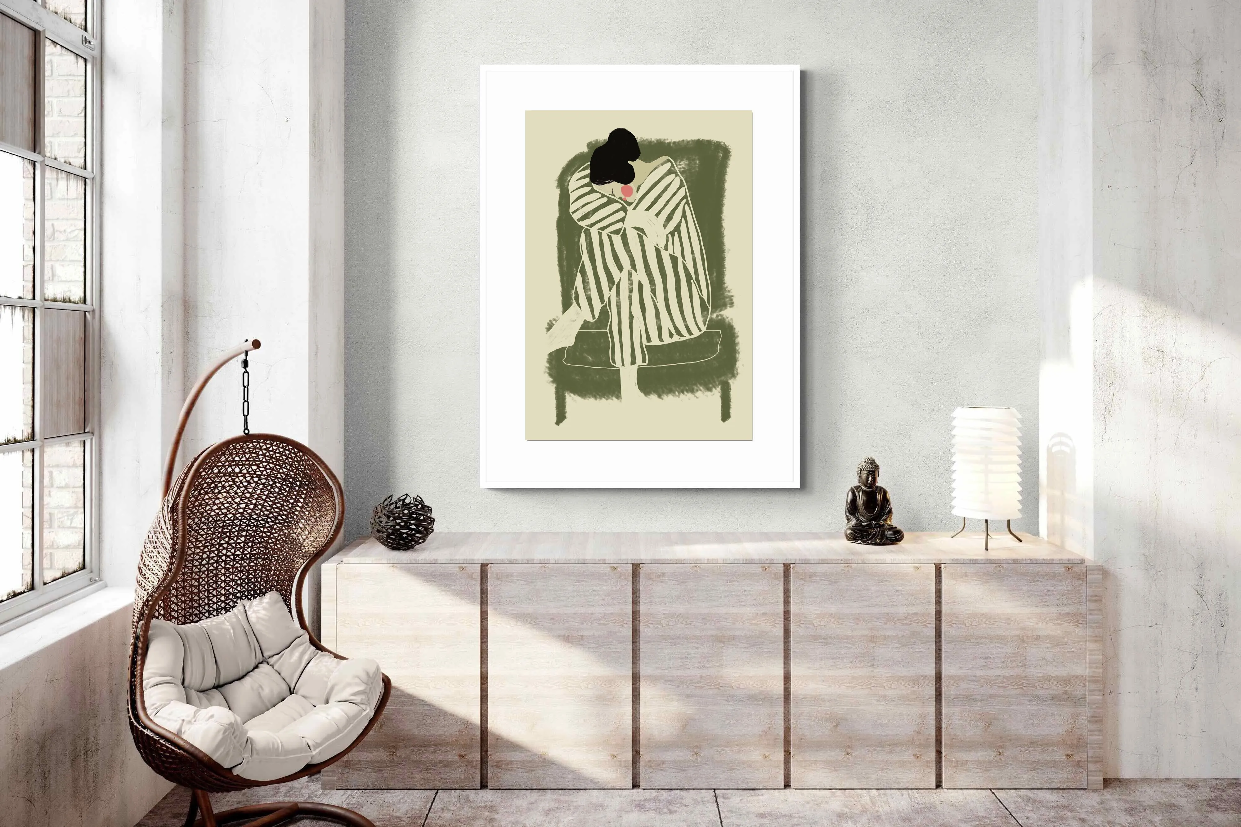Girl in Sage Chair