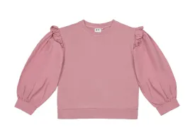 Glitter Pink Ruffled Sweater