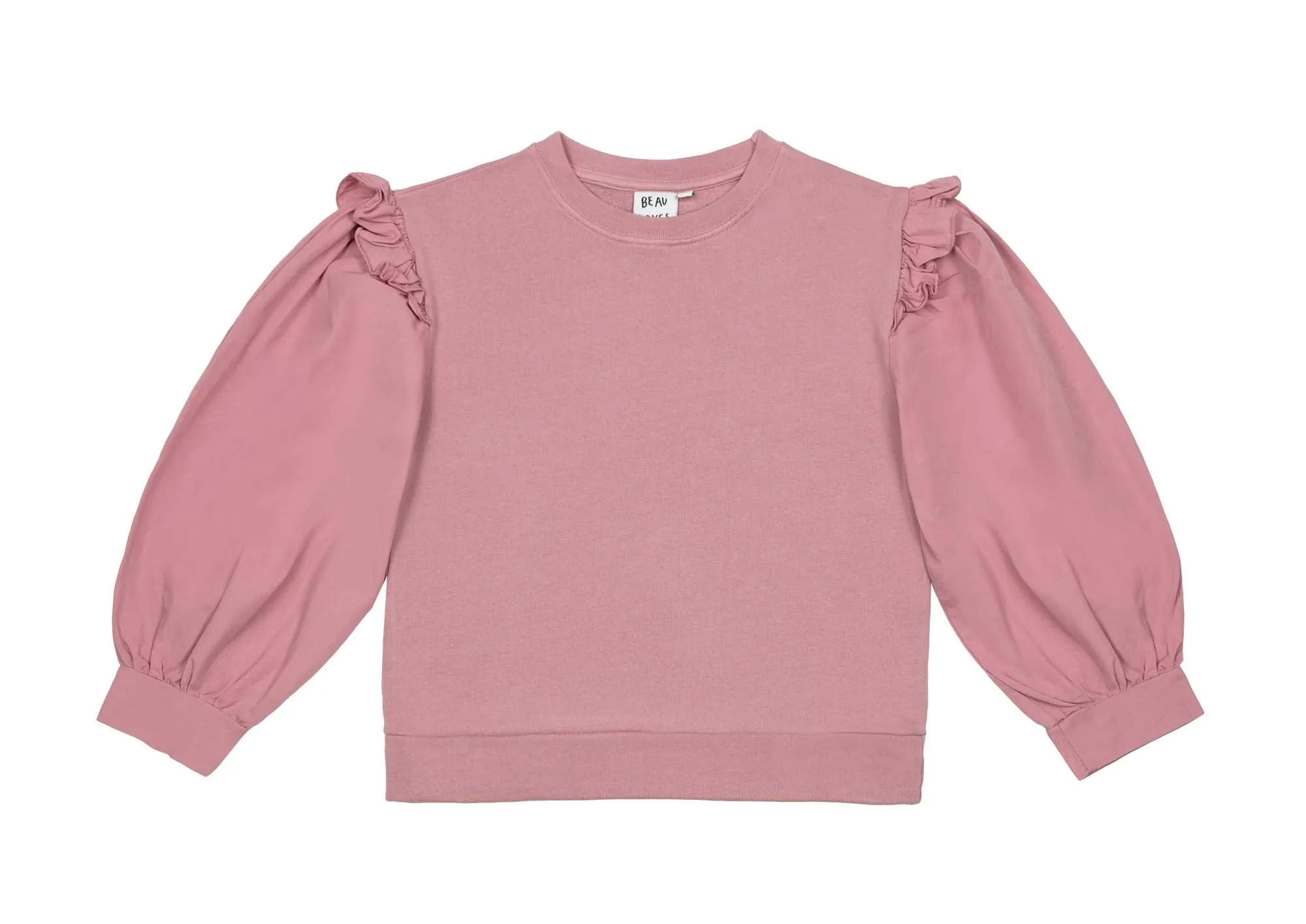 Glitter Pink Ruffled Sweater