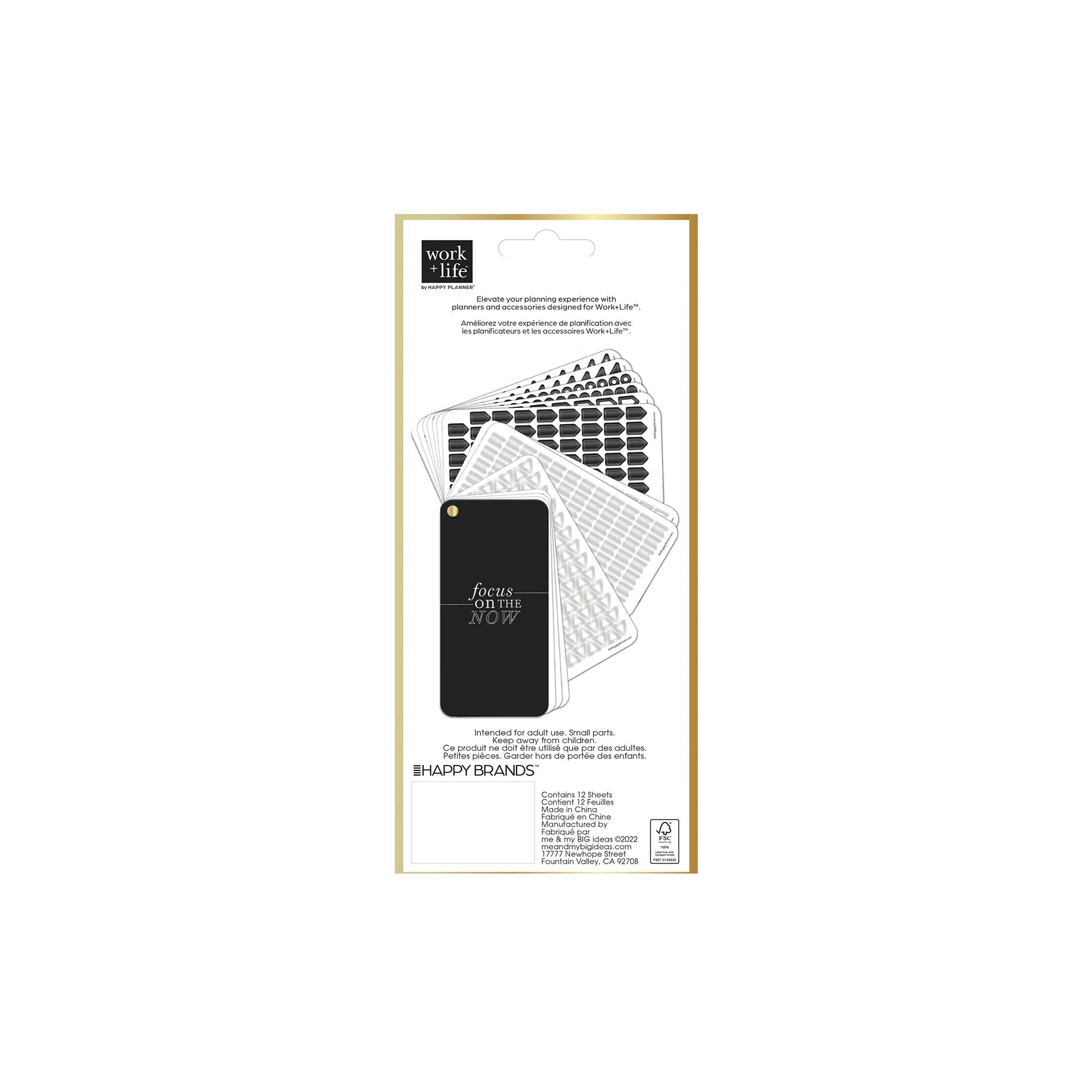 Happy Planner Work Life Metropolitan Foil Sticker Fan Book