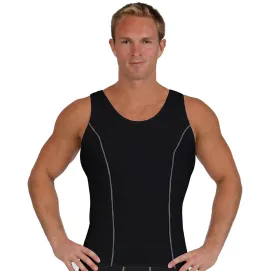 Insta Slim High Compression Muscle Tank Contrast Stitching ISMA0221