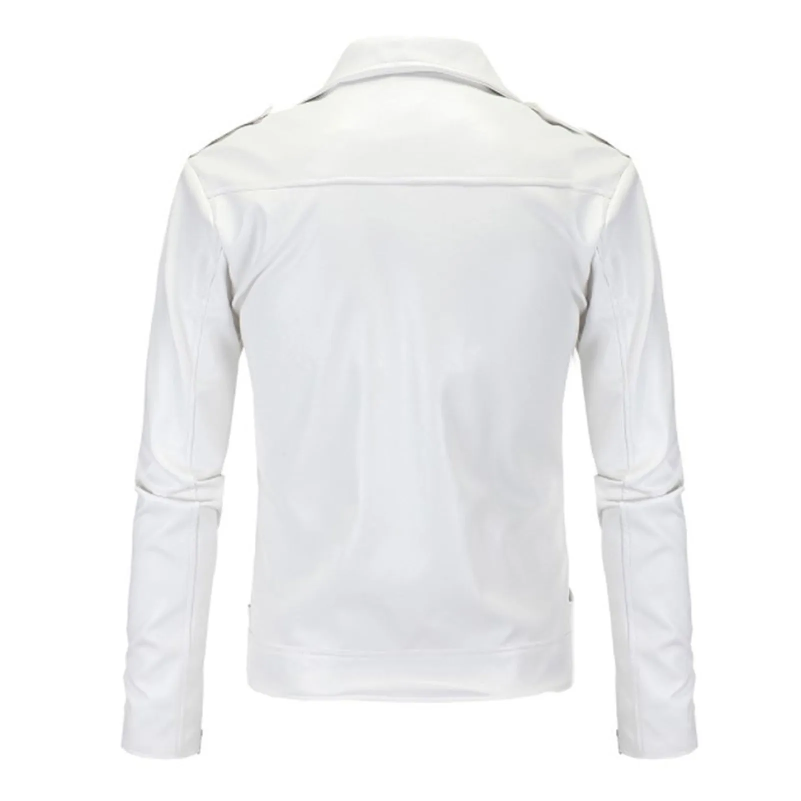 Jacket Turn-down Collar Solid Color Slim Long Sleeve Male Coat