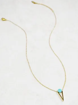 Jennifer Necklace Turquoise (14K Gold)