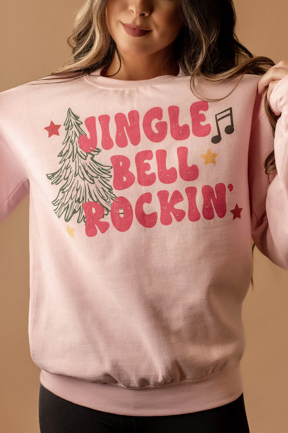 Jingle Bell Rockin' Sweatshirt (Pink) | FINAL SALE