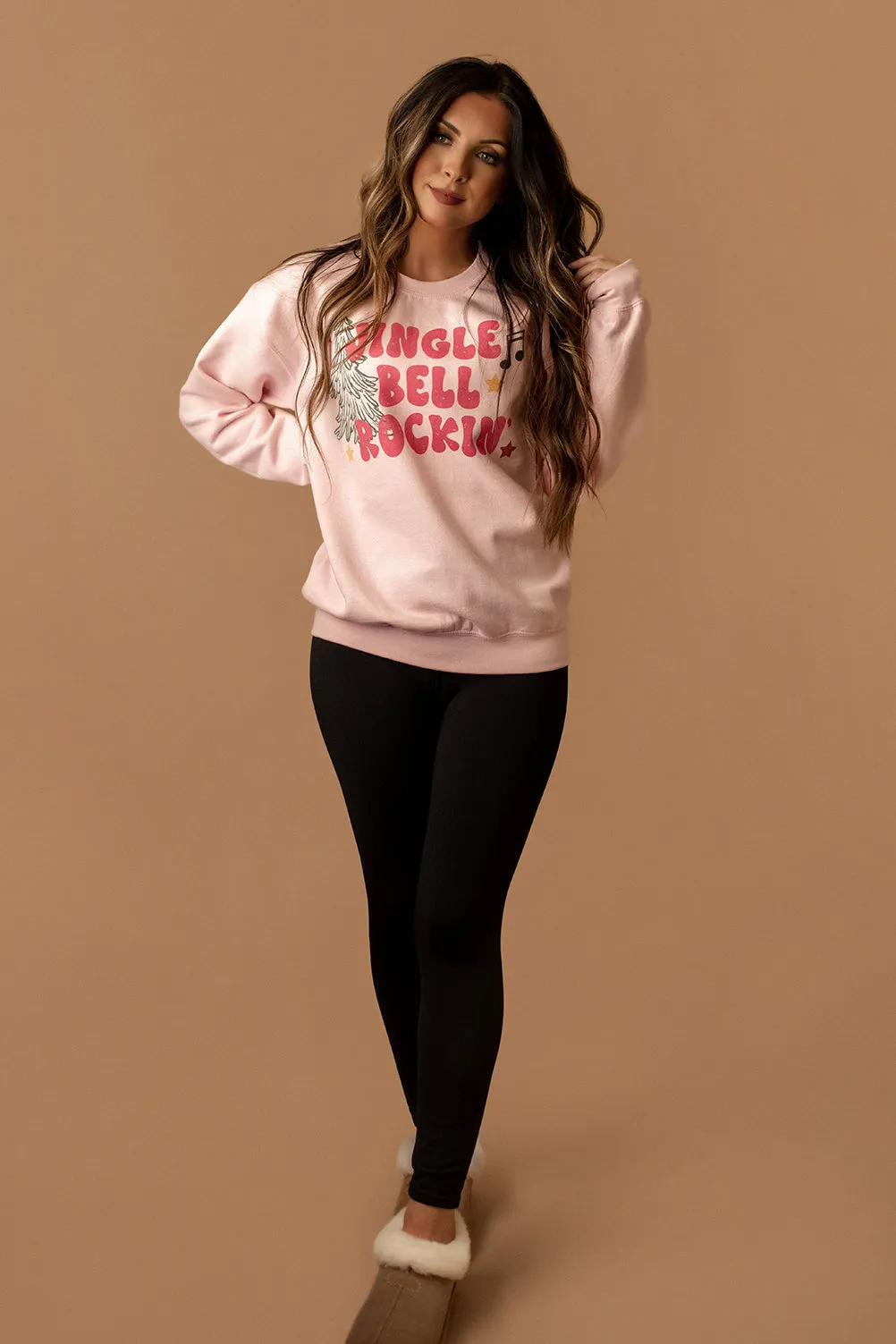 Jingle Bell Rockin' Sweatshirt (Pink) | FINAL SALE