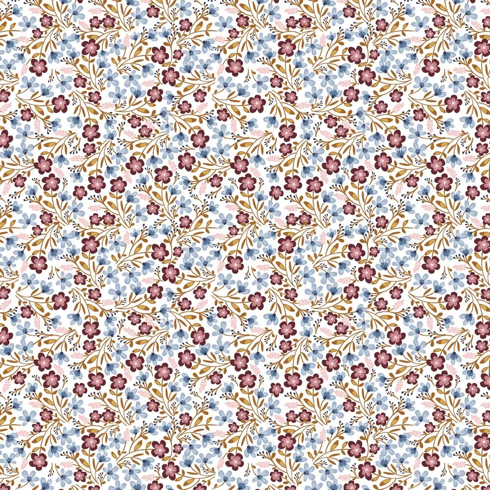 Little Flowers-Organic cotton jersey-White