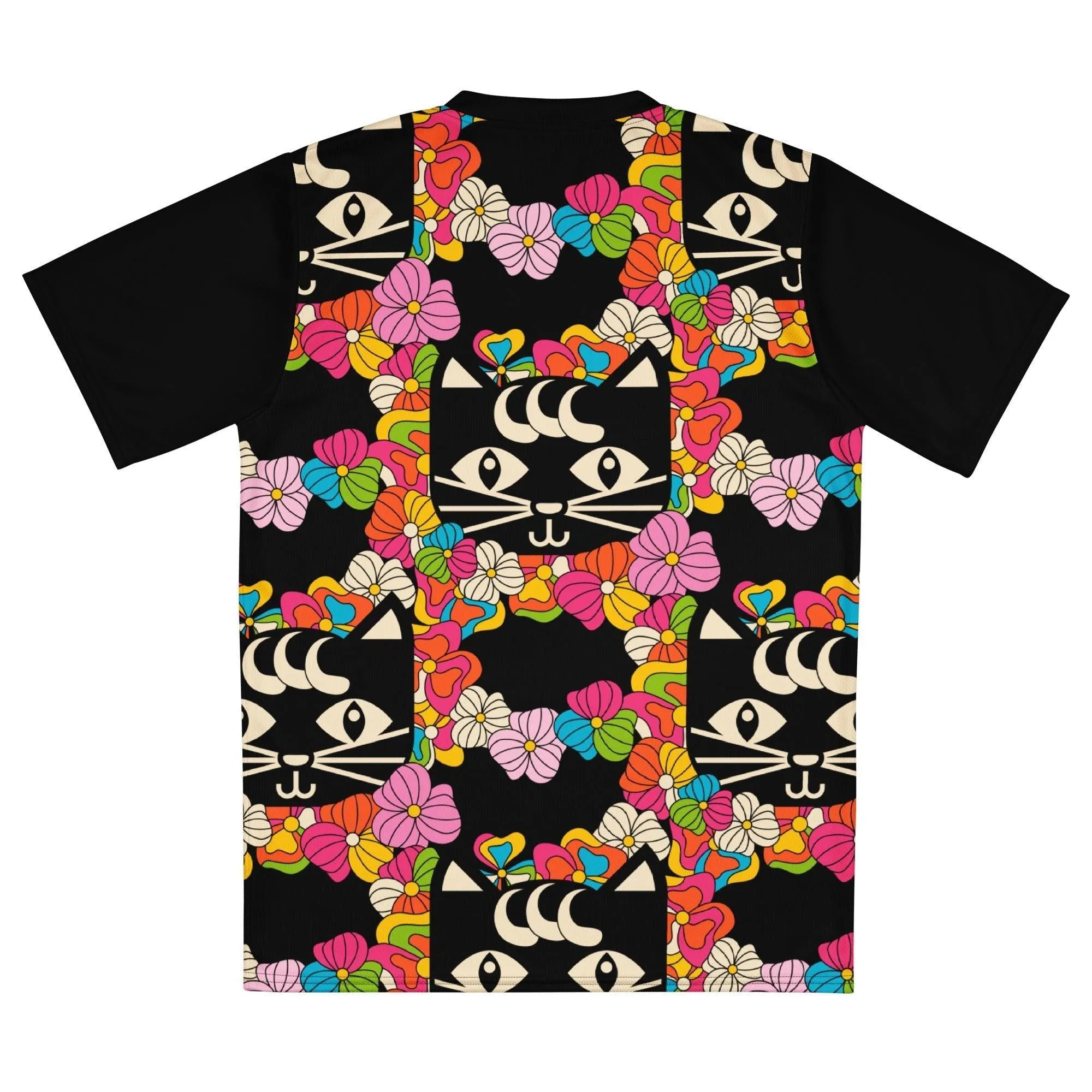 MAGICAT black - Recycled unisex sports jersey