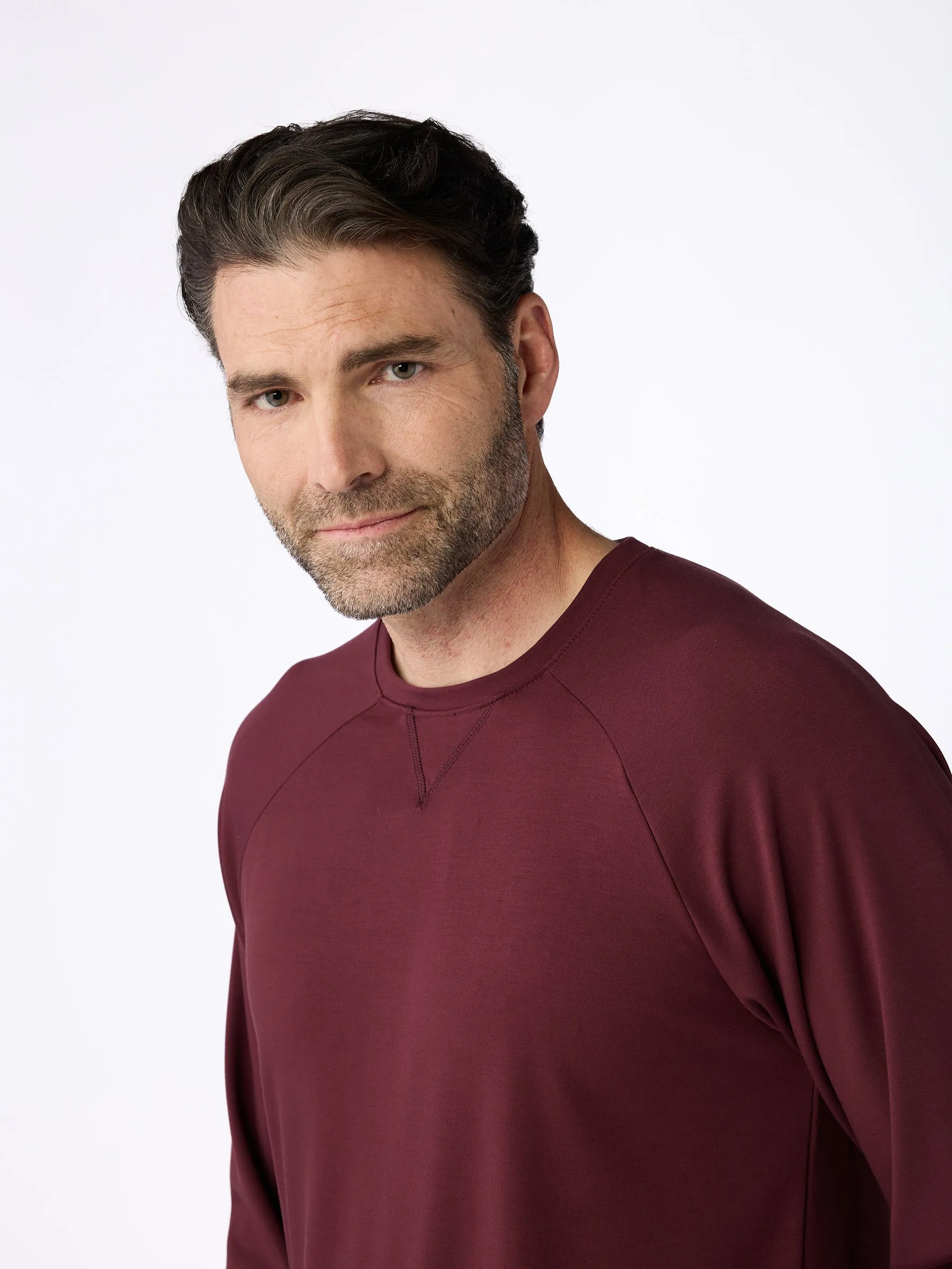 Men's Brushed Bamboo Pullover Crew