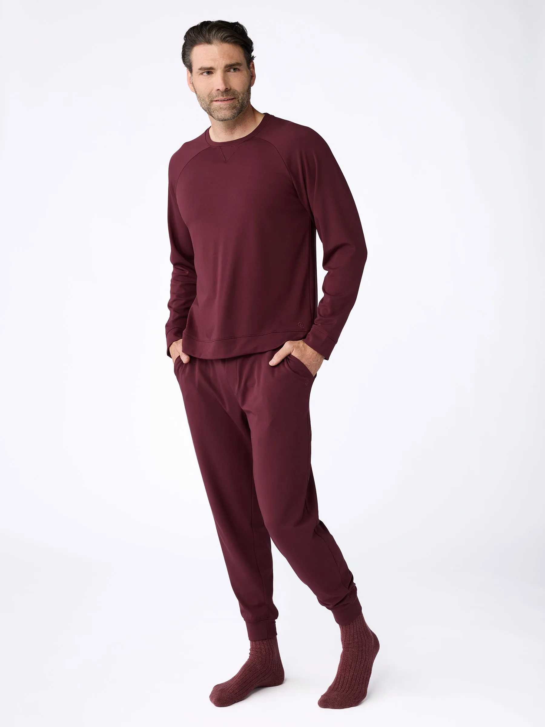 Men's Brushed Bamboo Pullover Crew