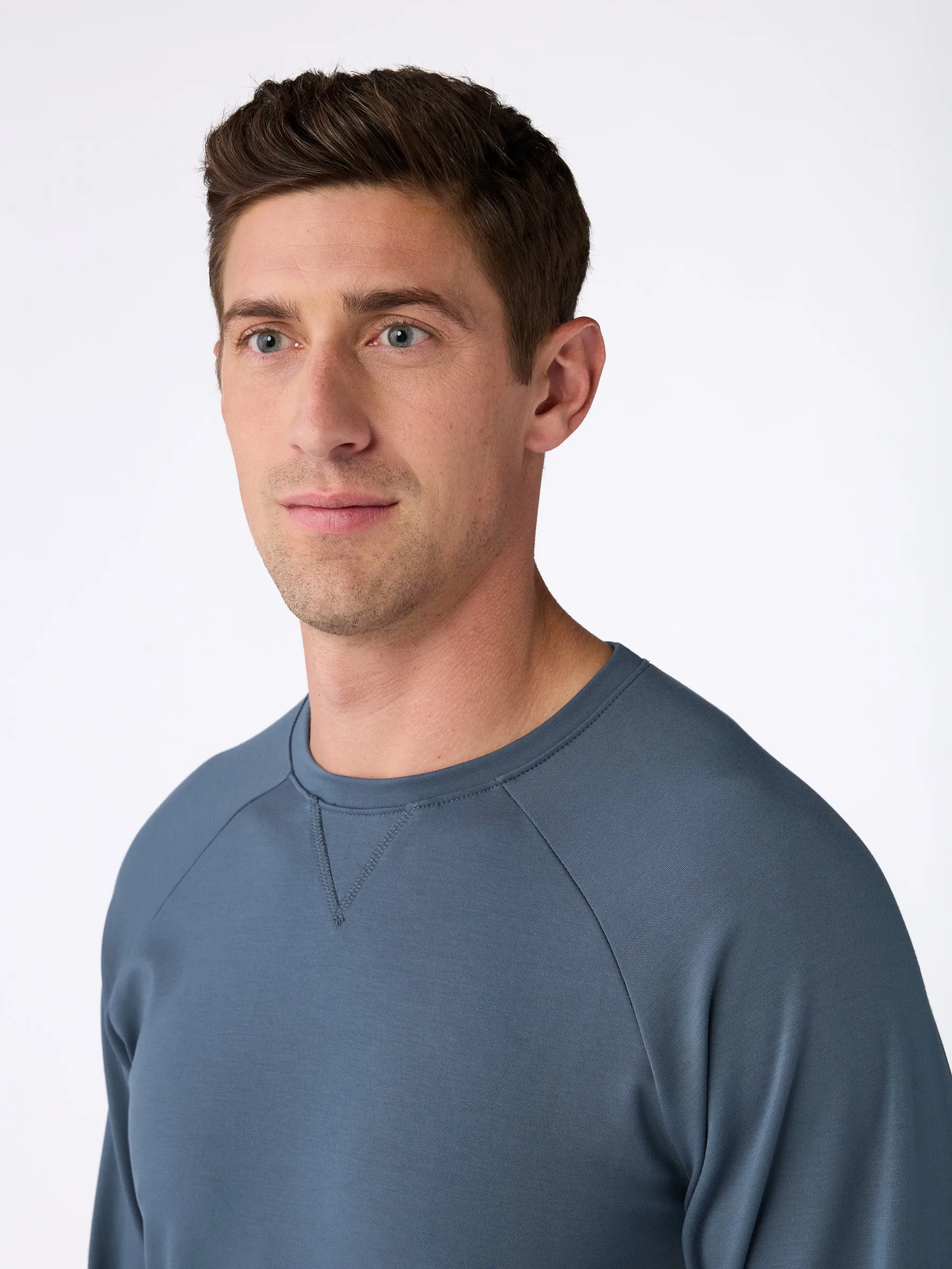 Men's Brushed Bamboo Pullover Crew