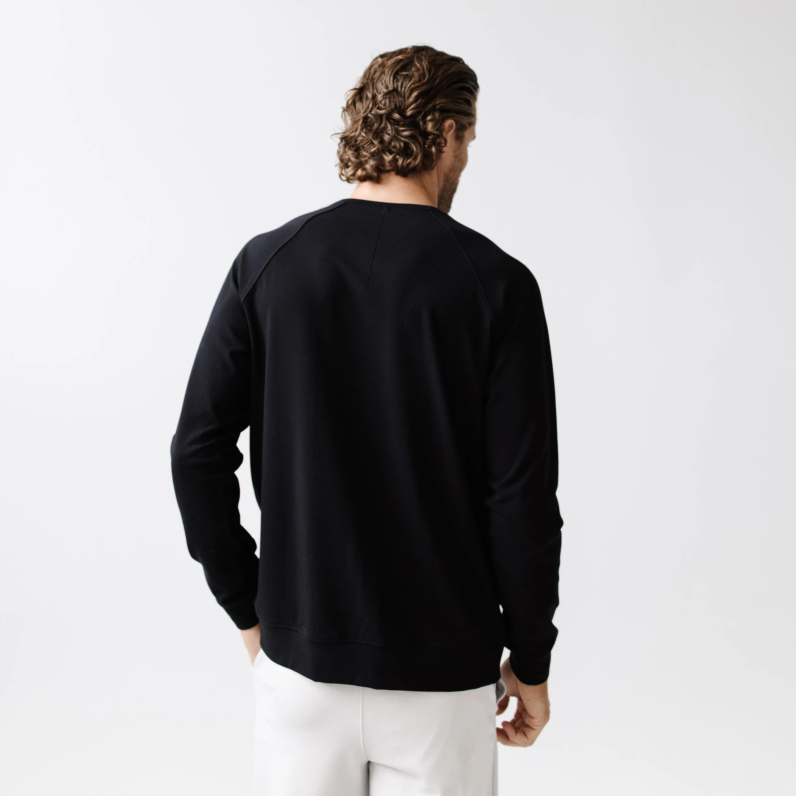 Men's Brushed Bamboo Pullover Crew