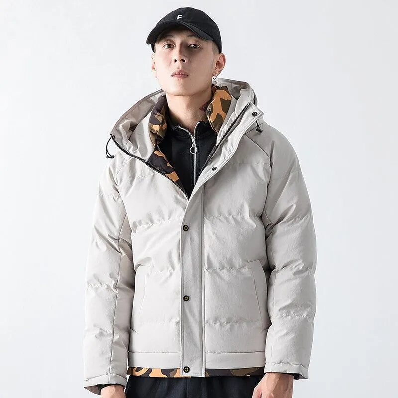 Men's Casual Streetwear Hooded Warm Parka