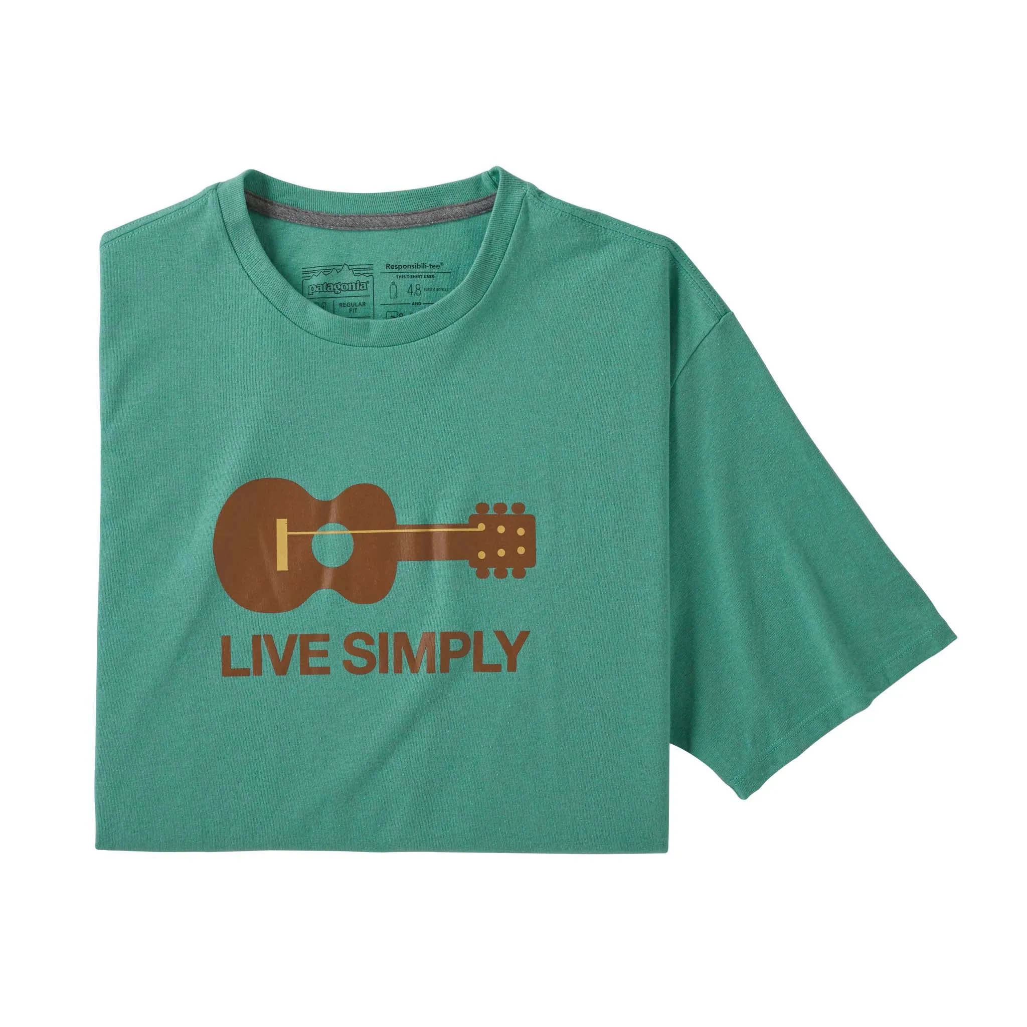 Mens Live Simply Guitar Responsibili-Tee