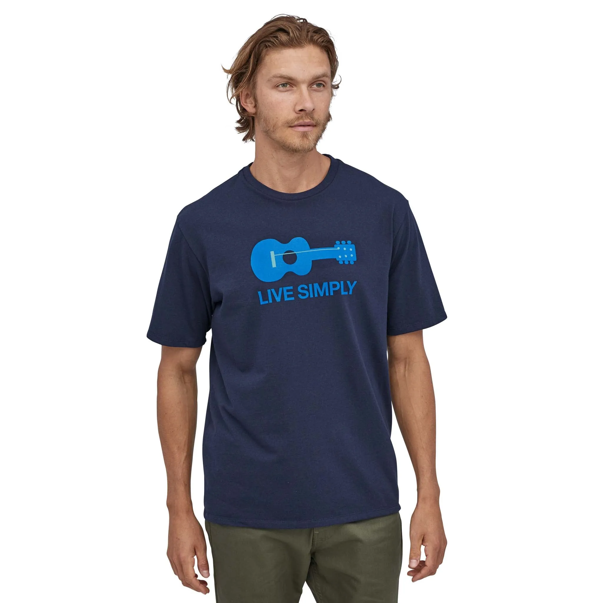 Mens Live Simply Guitar Responsibili-Tee