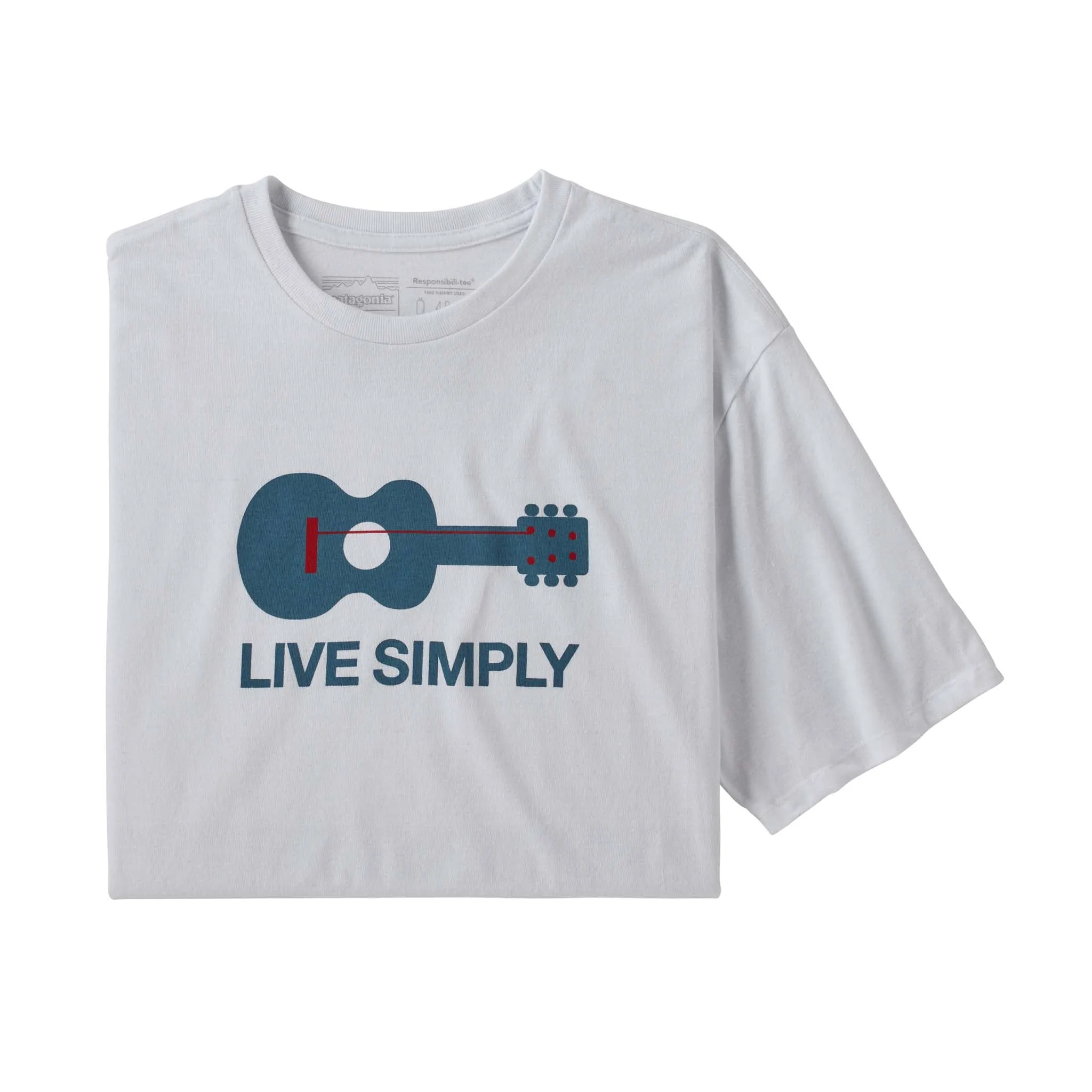 Mens Live Simply Guitar Responsibili-Tee