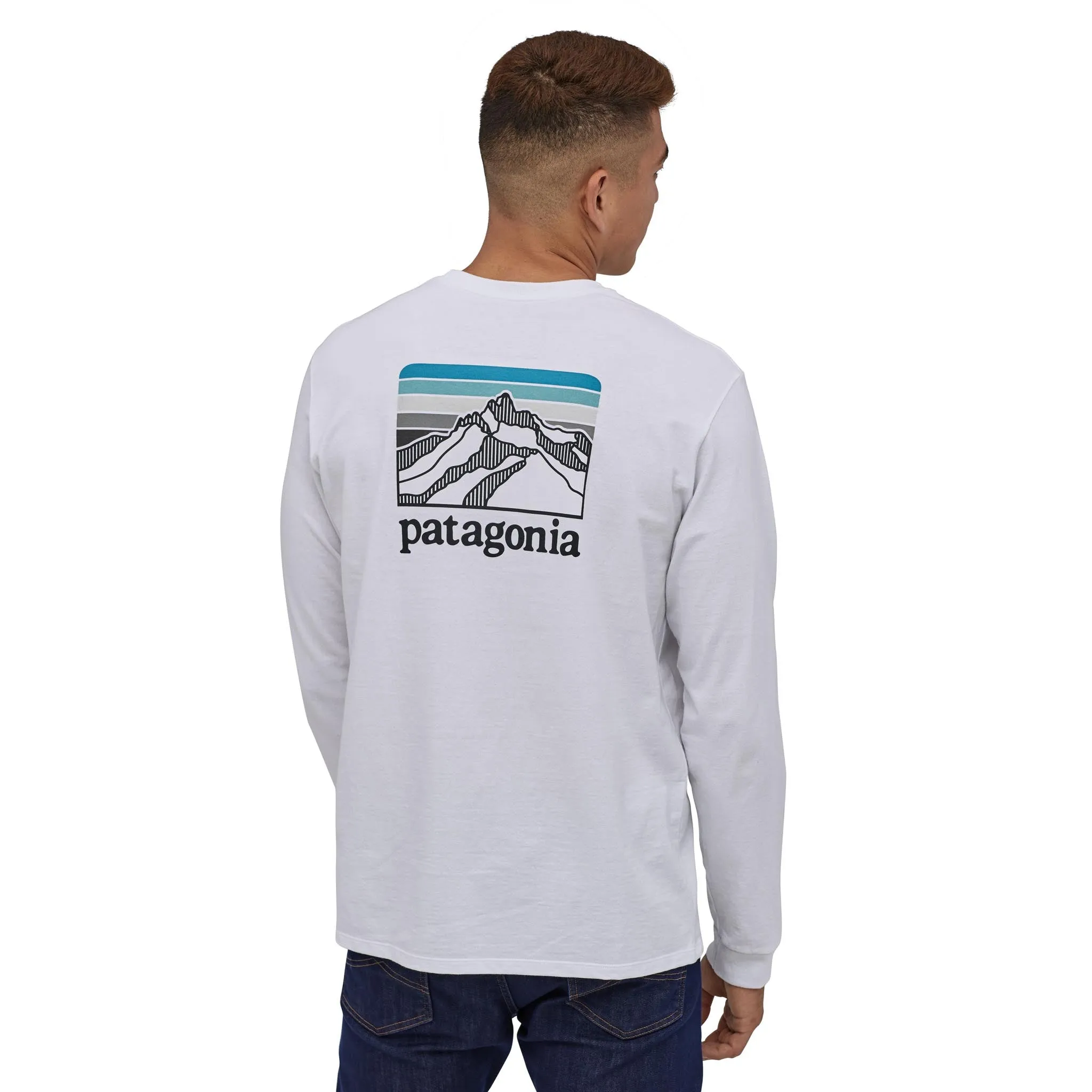 Mens Long-Sleeved Line Logo Ridge Responsibili-Tee