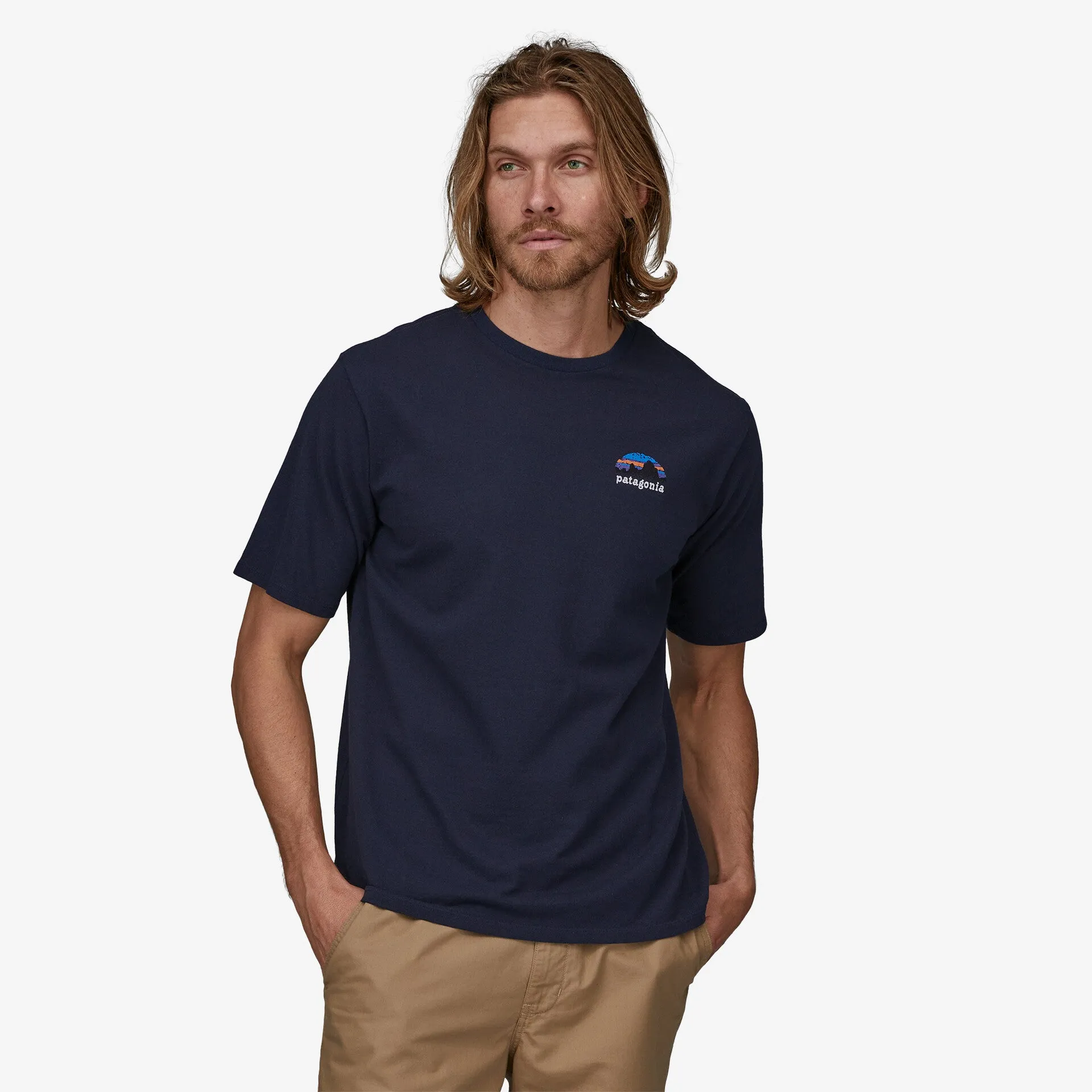 Men's T-shirt Skyline Stencil Responsibili Patagonia, green