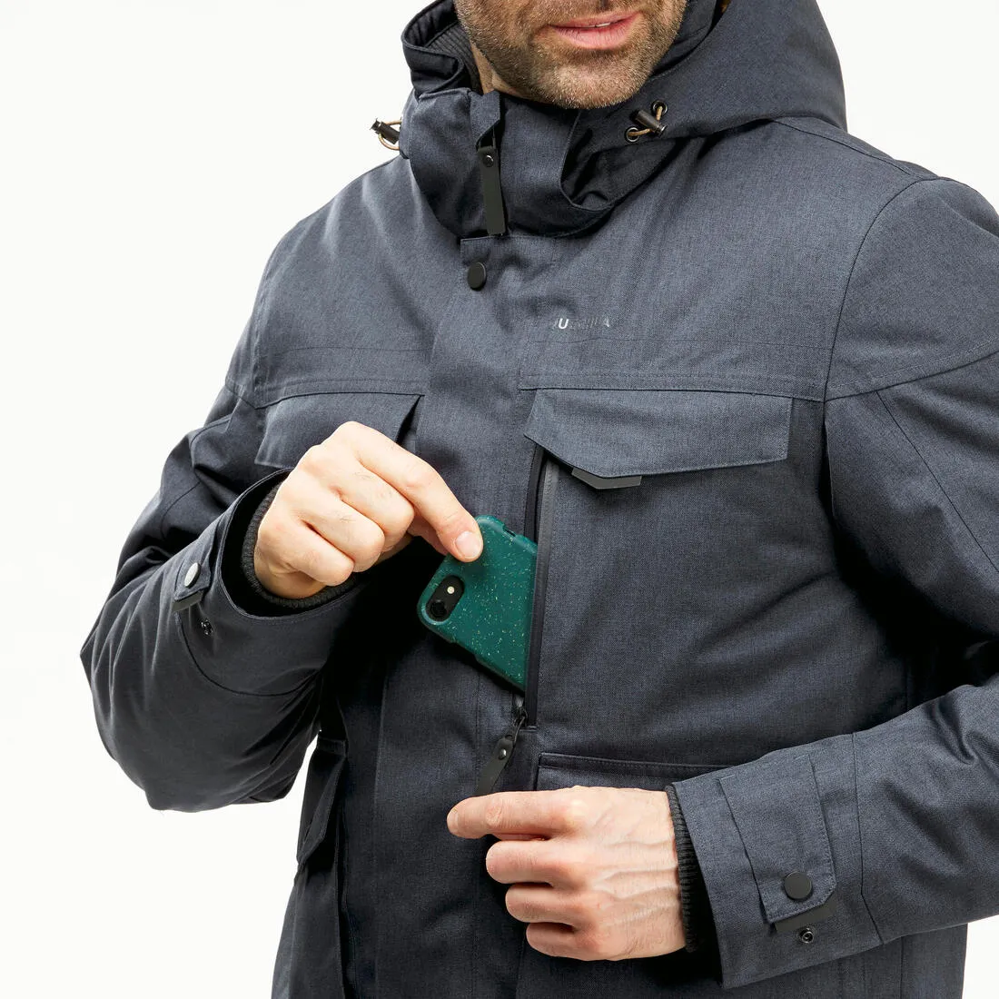 Men’s Waterproof Winter Hiking Jacket SH100 X-Warm -10°C