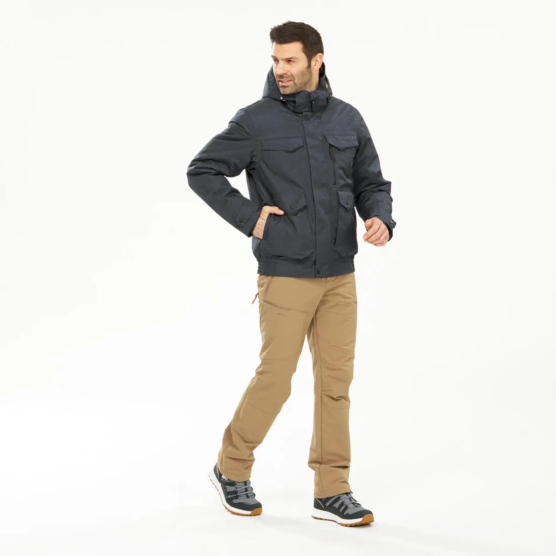 Men’s Waterproof Winter Hiking Jacket SH100 X-Warm -10°C