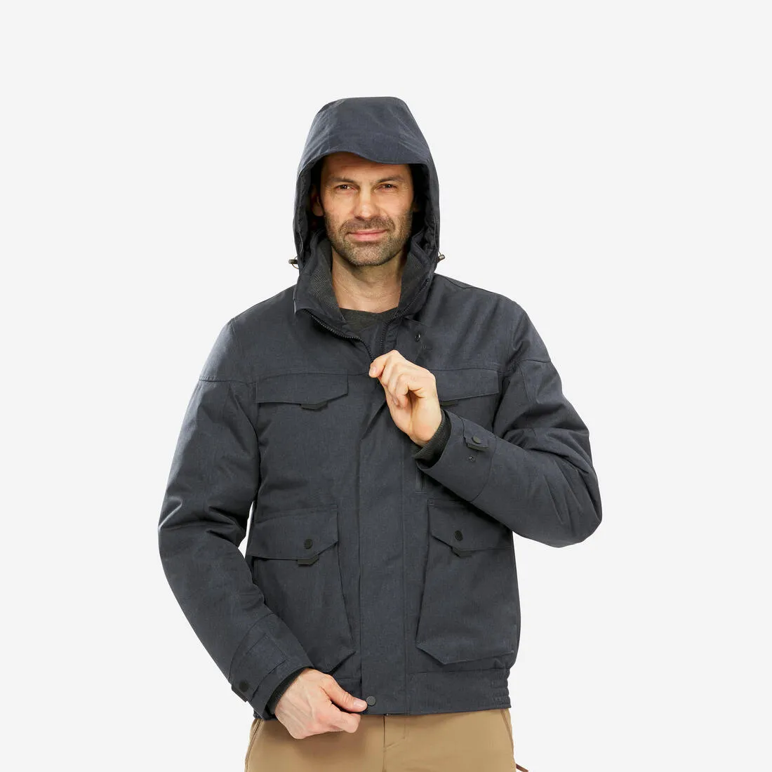 Men’s Waterproof Winter Hiking Jacket SH100 X-Warm -10°C