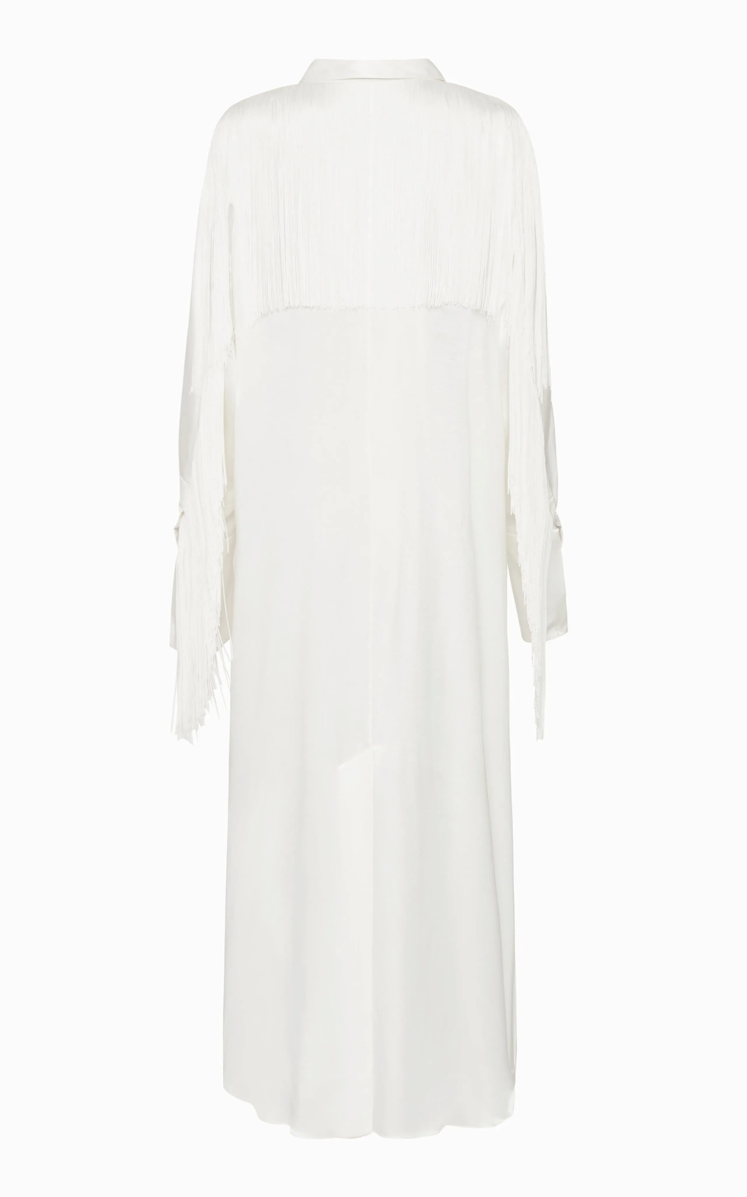 Nettle Fringed Shirt Dress | Ivory