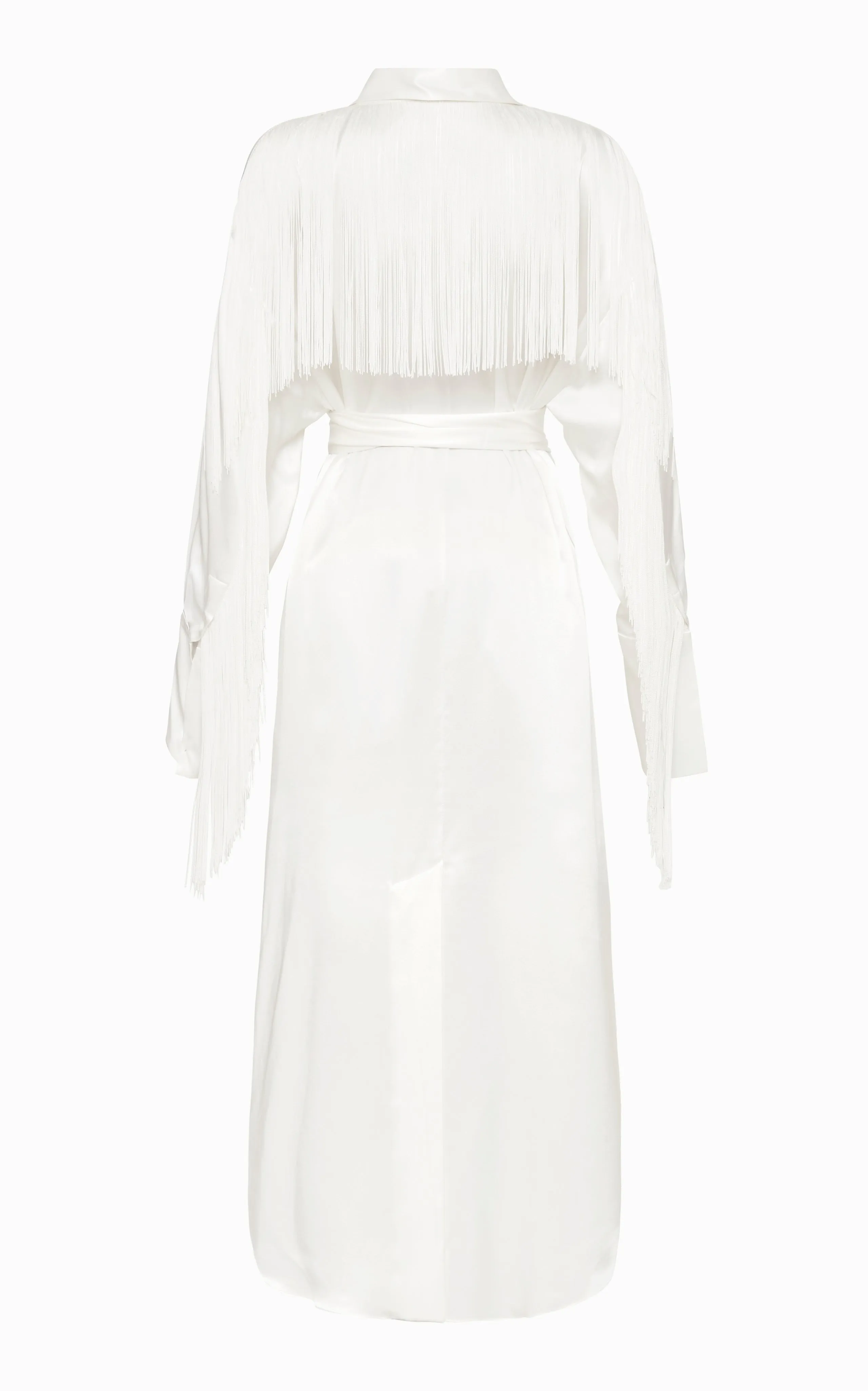 Nettle Fringed Shirt Dress | Ivory
