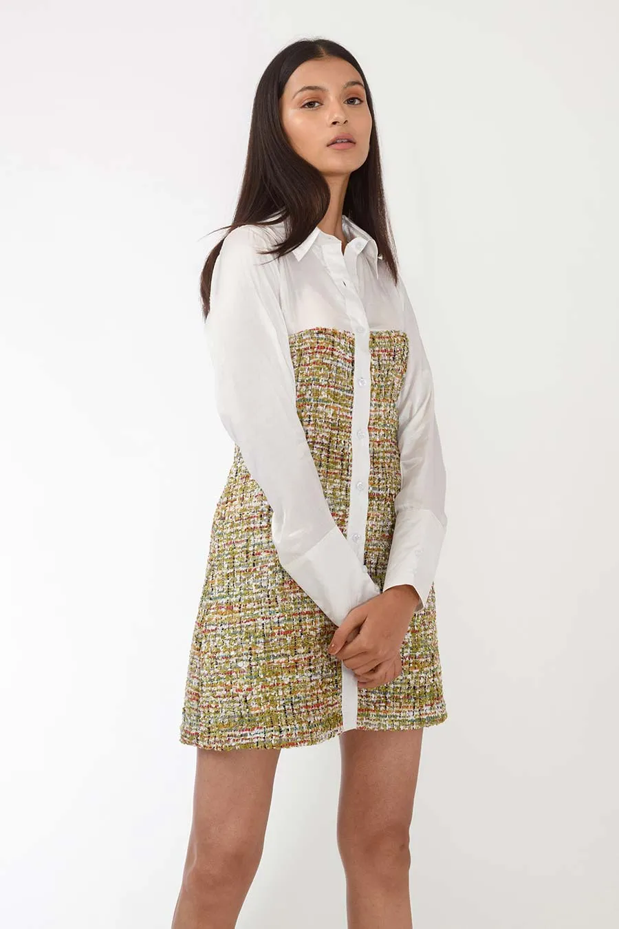 Olivia Handwoven Shirt Dress
