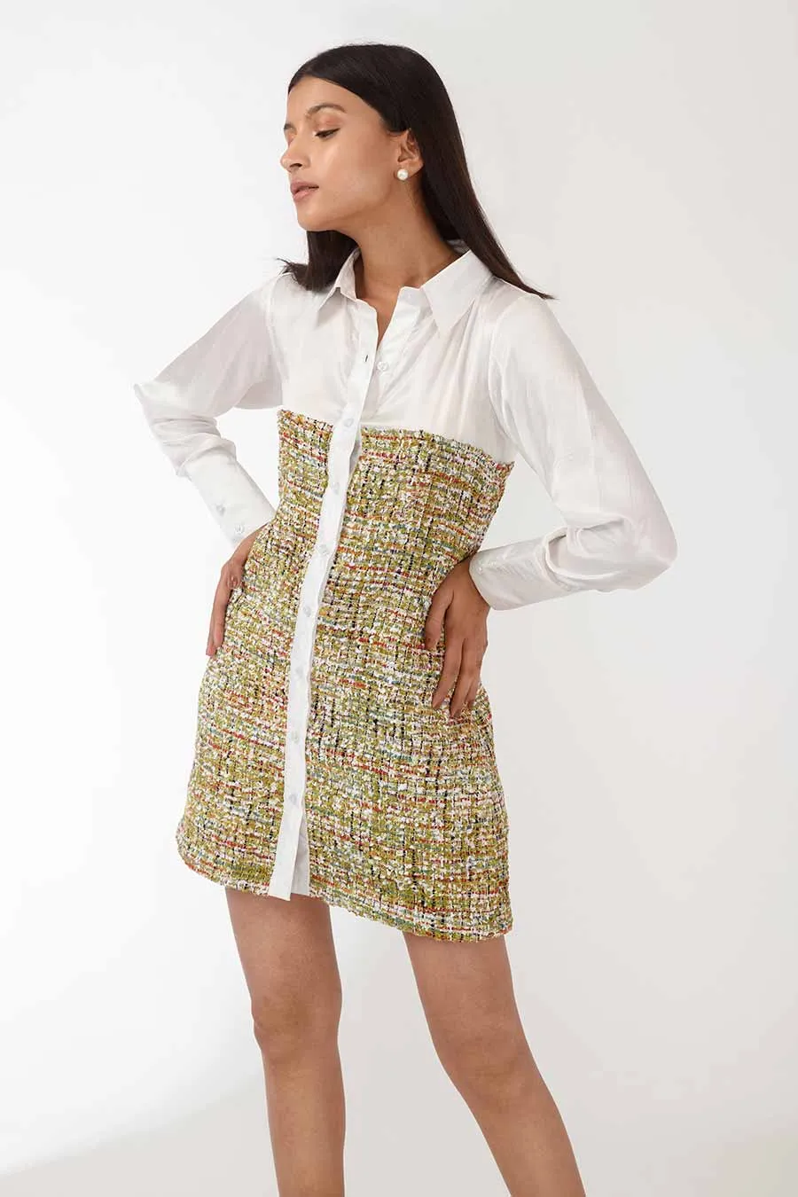 Olivia Handwoven Shirt Dress