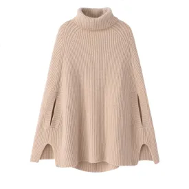 Organic Cashmere Knitted Cape