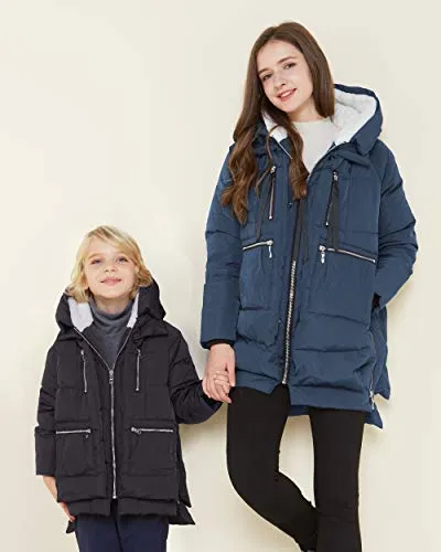 Orolay Children Hooded Down Coat Girls Quilted Puffer Jacket Boys Winter Jackets Black 140CM