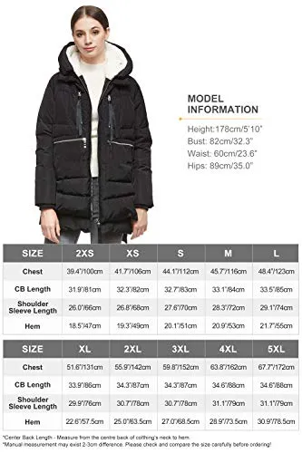Orolay Women's Thickened Down Jacket Black Xs