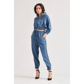 Our Love Love Denim Blue Bomber Jacket