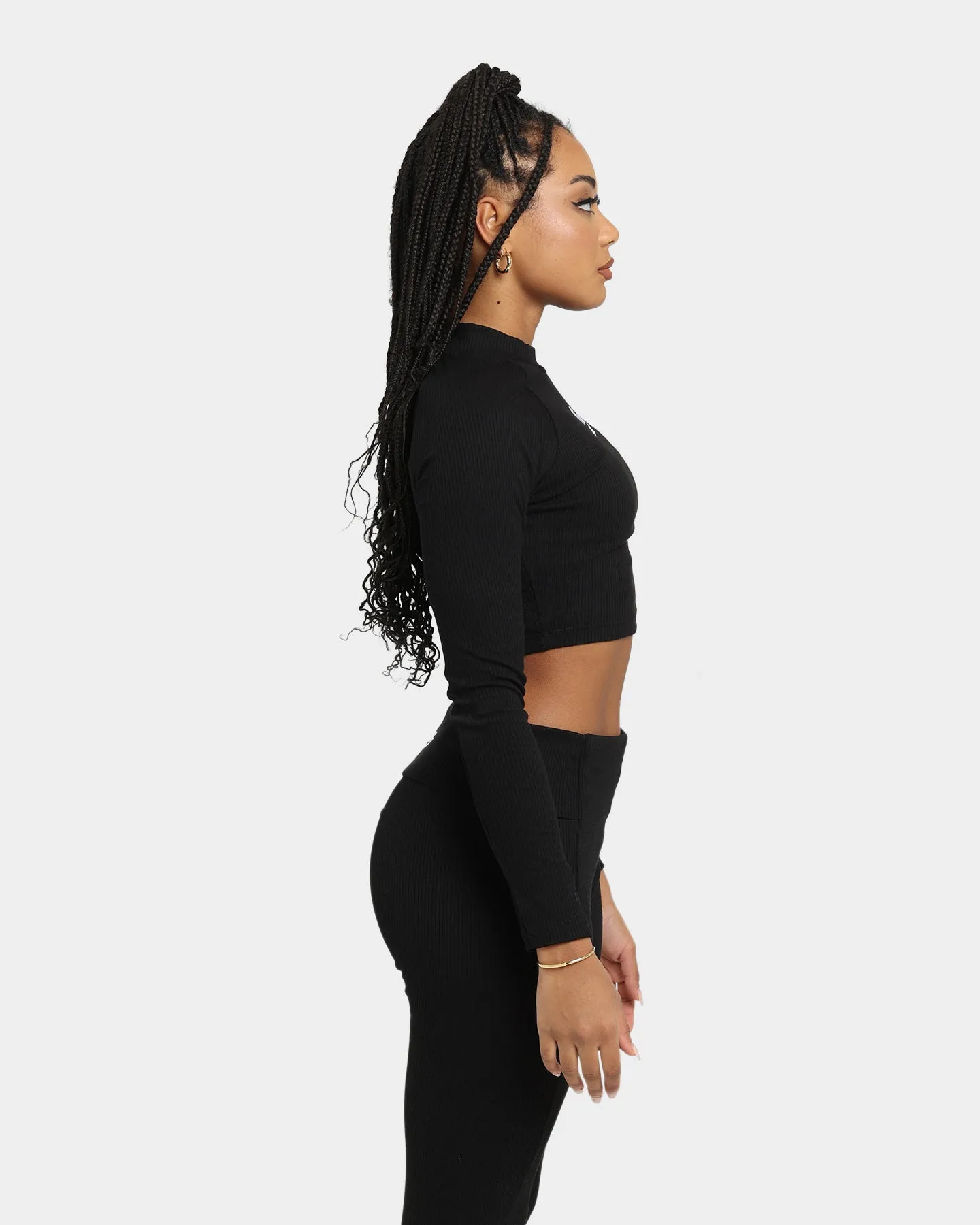 PUMA Women's Team Ribbed Long Sleeve Top Puma Black