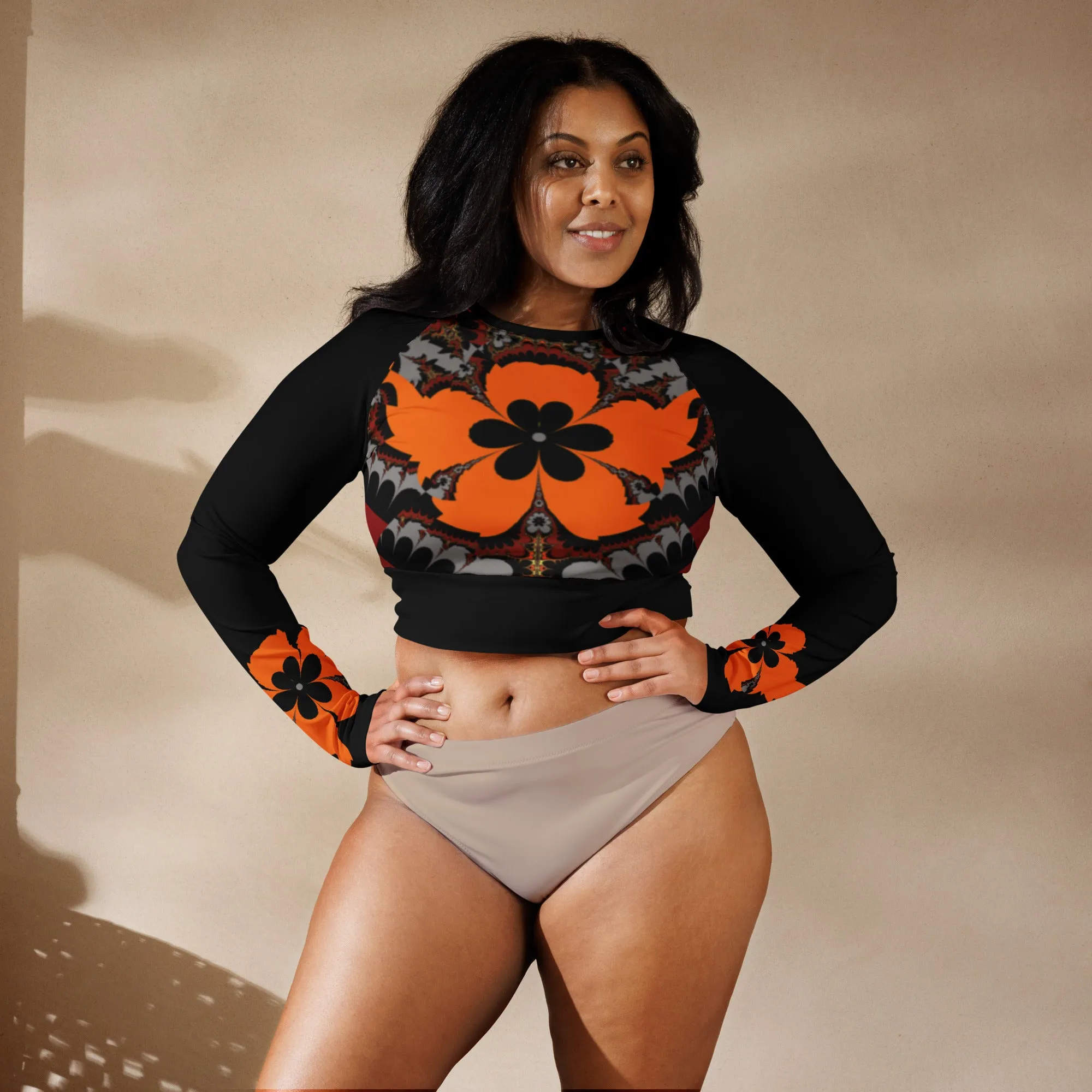 "Buccaneers Fans " Collection - Recycled Long Sleeve Crop Top