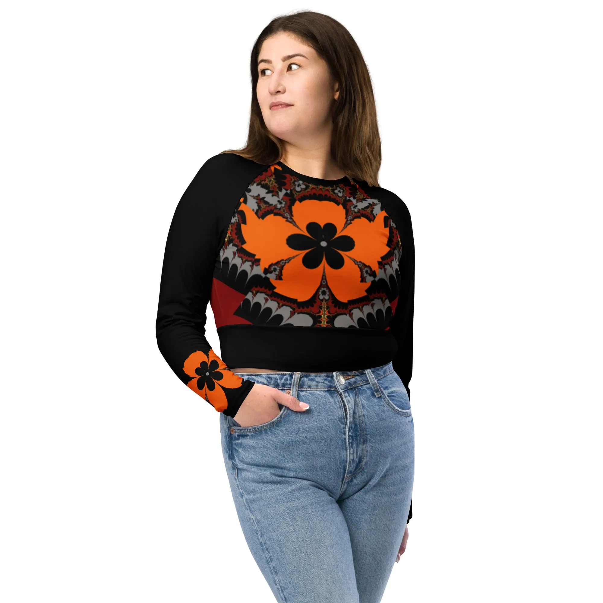 "Buccaneers Fans " Collection - Recycled Long Sleeve Crop Top