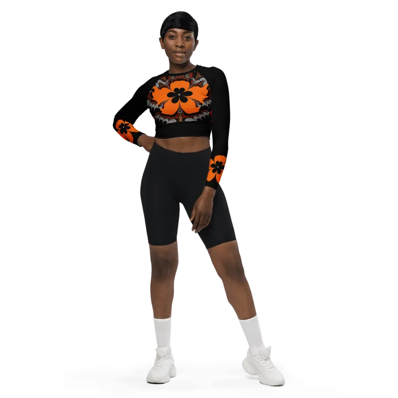 "Buccaneers Fans " Collection - Recycled Long Sleeve Crop Top
