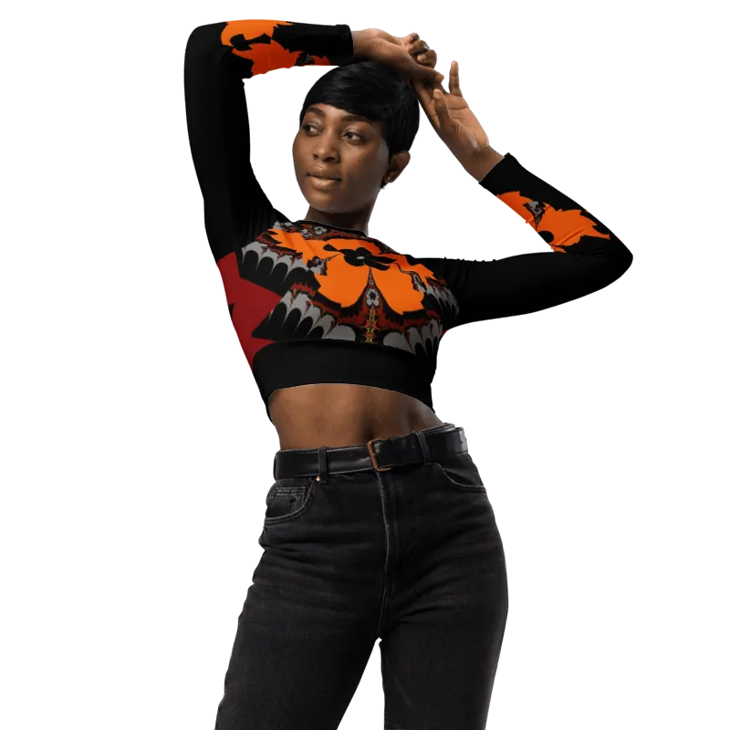 "Buccaneers Fans " Collection - Recycled Long Sleeve Crop Top