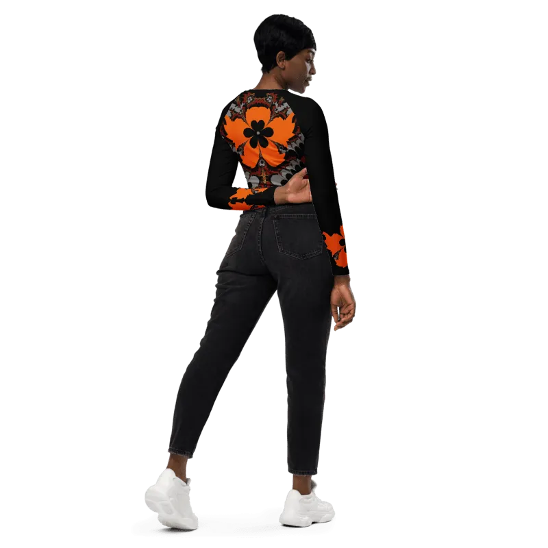 "Buccaneers Fans " Collection - Recycled Long Sleeve Crop Top