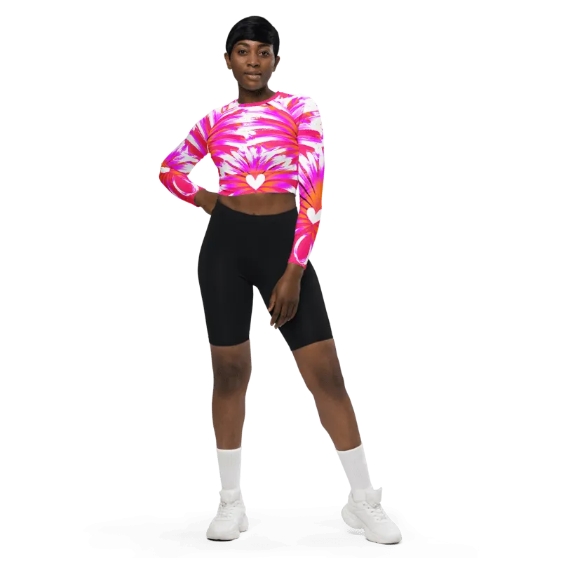 "Heartbeat Couture" Collection - Recycled Long Sleeve Crop Top