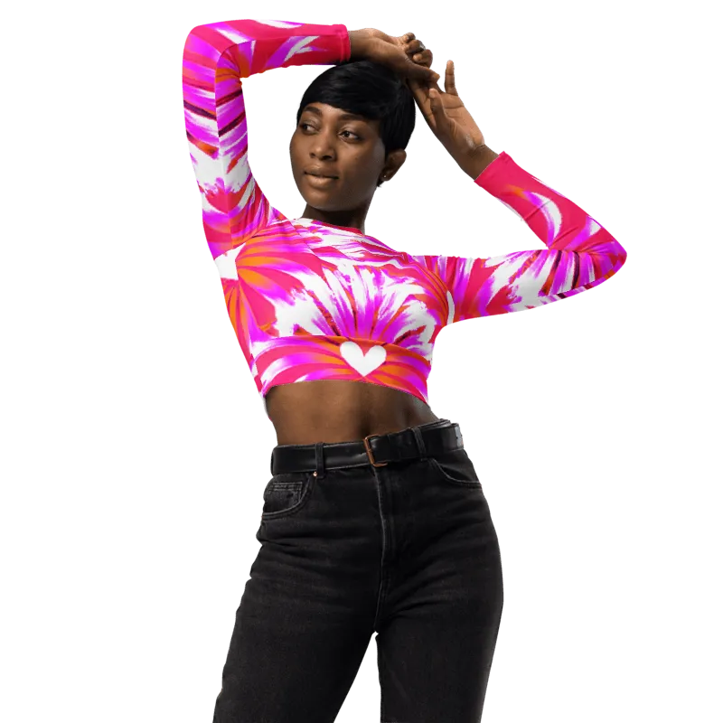 "Heartbeat Couture" Collection - Recycled Long Sleeve Crop Top