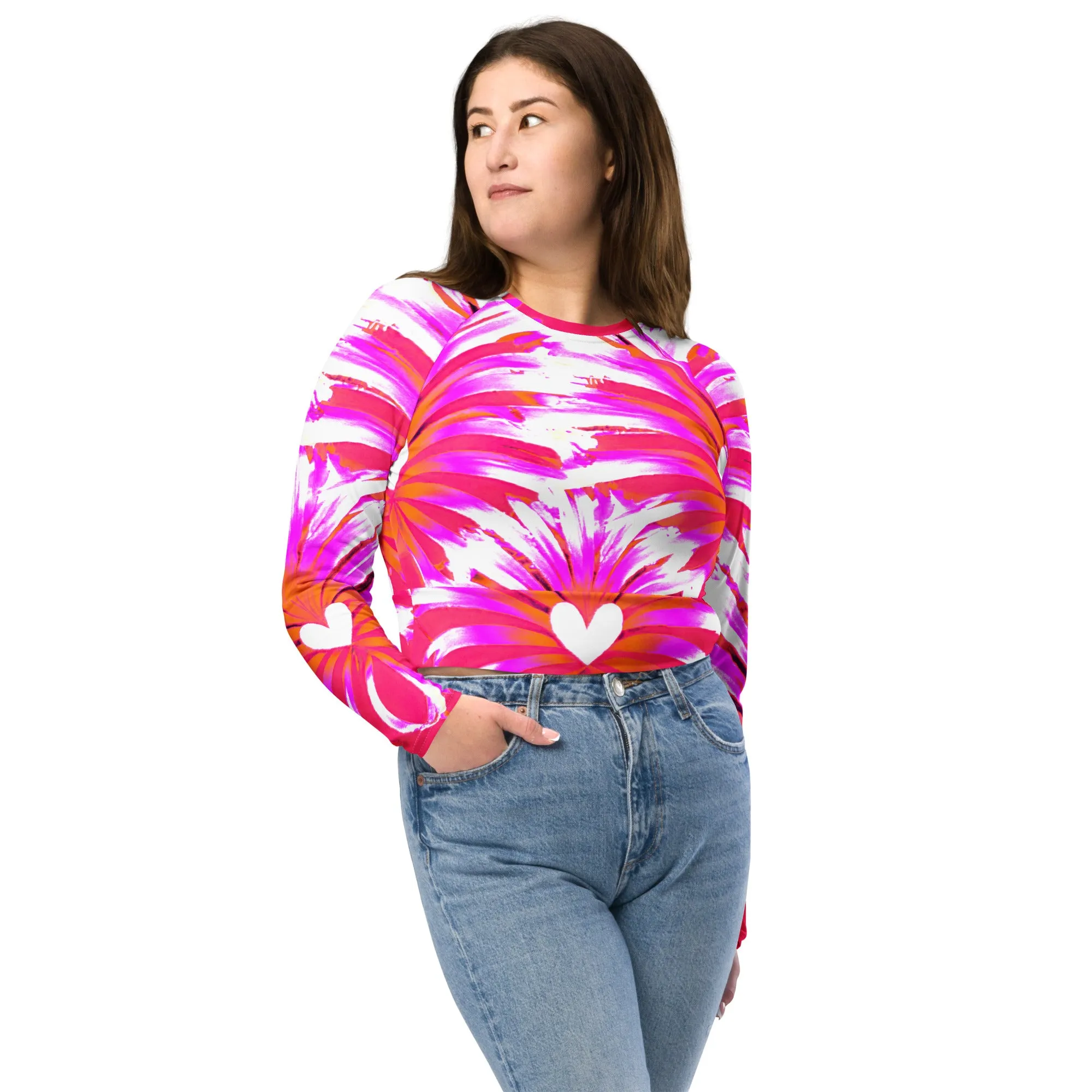 "Heartbeat Couture" Collection - Recycled Long Sleeve Crop Top